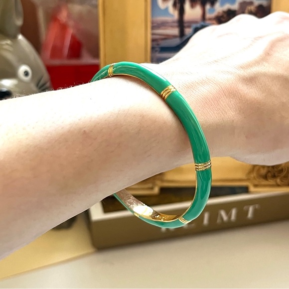 J. Crew turquoise & gold bracelet bangle - Picture 10 of 10